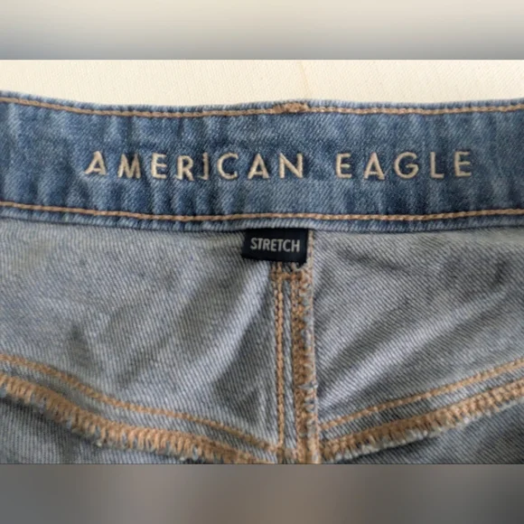 American Eagle Women's Stretch Super High-Waisted Baggy Wide-Leg Jean Size 14 R - Picture 8 of 14